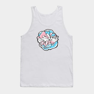 Transgender Pride Flag Desert Rose Mineral Mineralogy Geology Tank Top